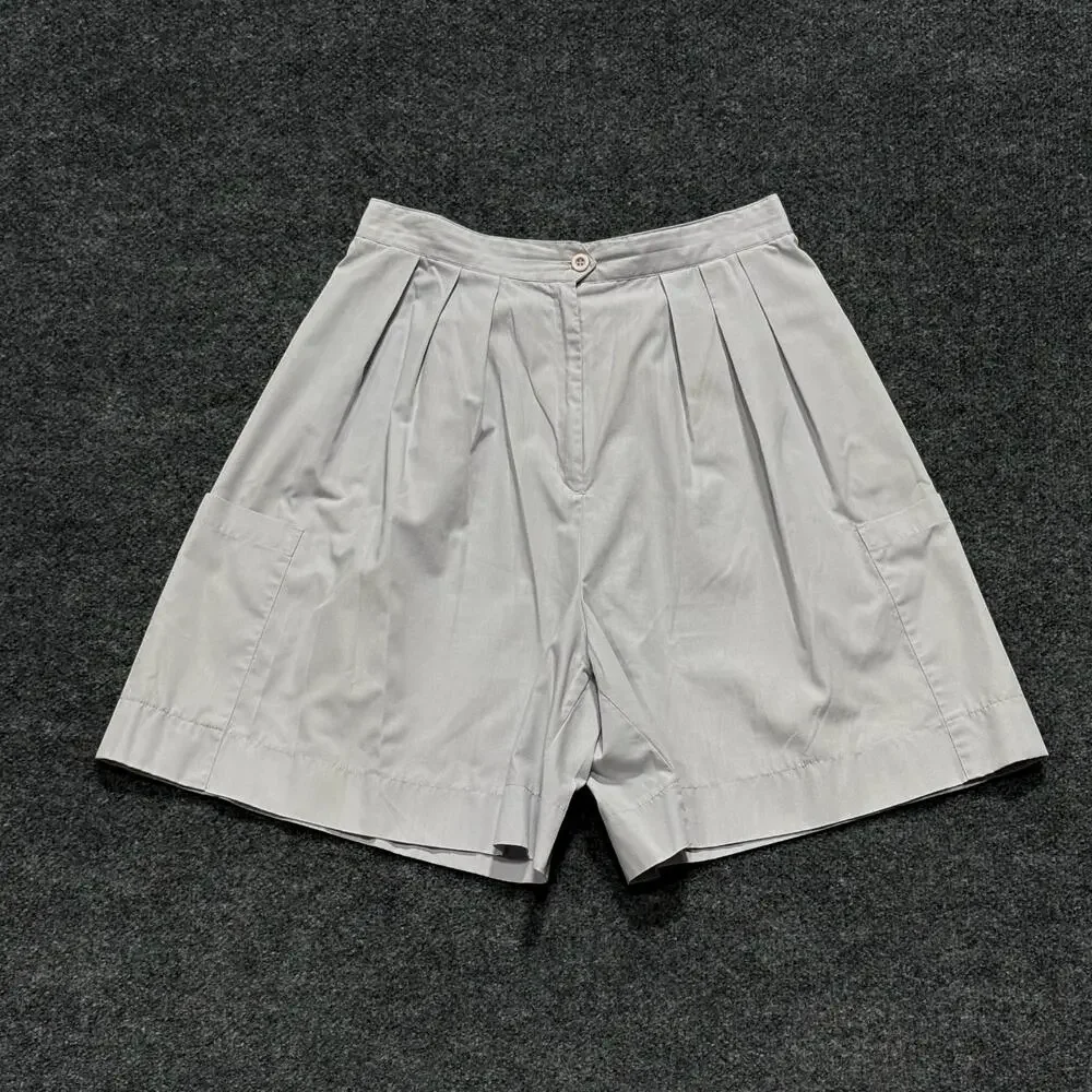 Vintage Impressions Shorts Womens 14 Purple Culotte Elastic Waist Hong Kong